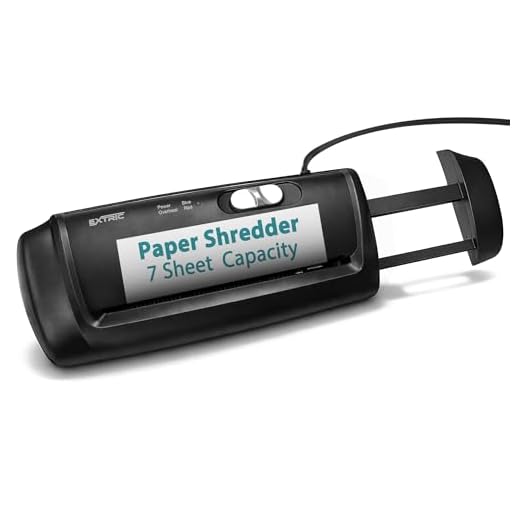 EXTRIC Paper Shredder for Home 7 Sheet Strip-Cut Mini Document Shredder