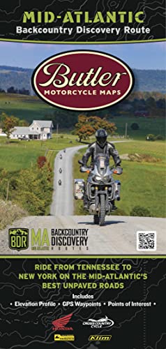 Butler Maps MP-127 Backcountry Discovery Routes Map - Mid-Atlantic
