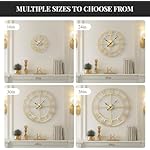 Cuspin 16-Inch Gold Roman Metal Clock