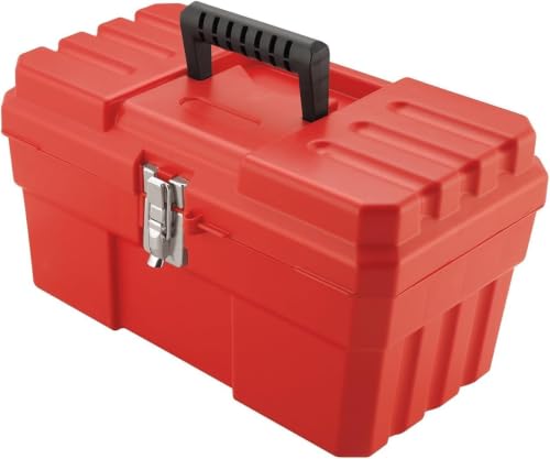 Image of Akro-Mils 09514 ProBox Plastic Toolbox with Removable Tray for Tools,Hobby or Craft Storage,14-Inch x 8-Inch x 8-Inch,Red,(Pack of 6)