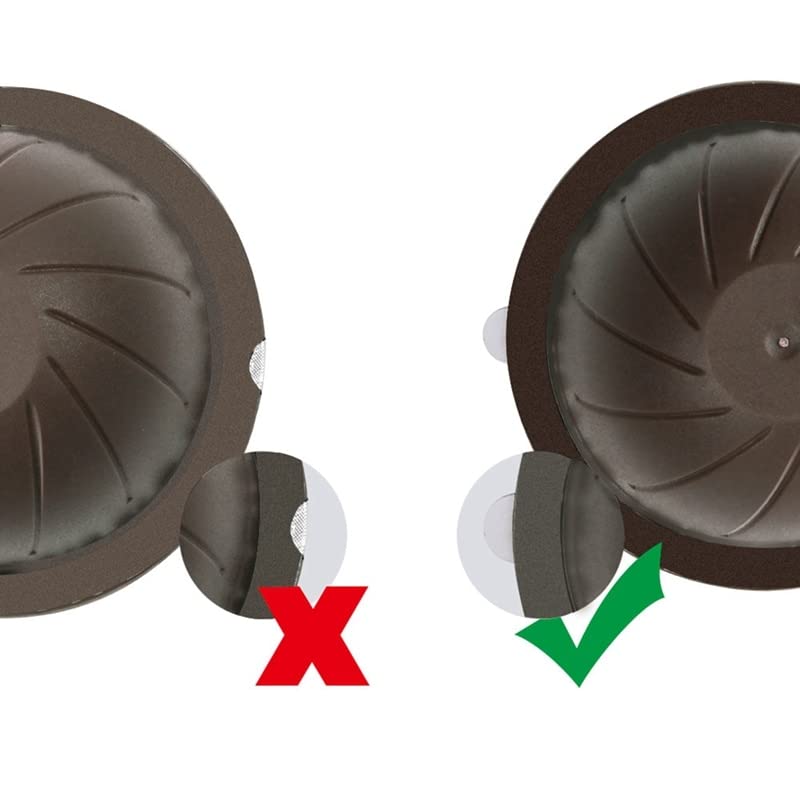 Cápsula de Taza de Filtro de café Recargable desechable para Taza de cápsula de café Nespresso Vertuo 120 Papel de Aluminio (Color : Brown Silver)