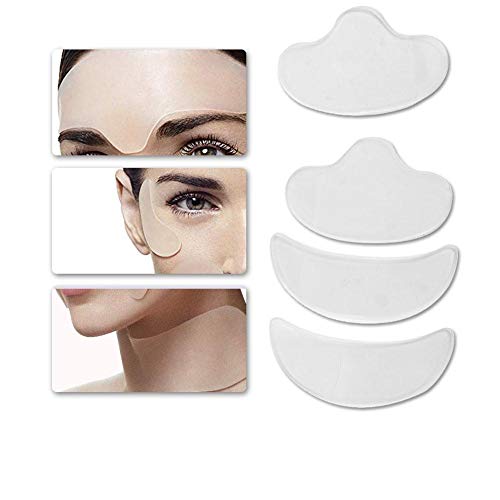 TARSHYRY Facial Patches, Reusable Silicone Anti Wrinkle Pads,Smooth Wrinkle Remover Strips,Comfortable, Ask Stick For Treatments & Masks Safe & Cruelty-Free Reusable