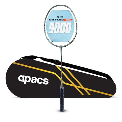 Apacs Carbo 9000 Power | 38 LBS | Nano Fused Graphite Shaft | 82 GMS | Made in Vietnam | Badminton Racket (Grey) (B0D6FZ41M3) Amazon Price History, Amazon Price Tracker