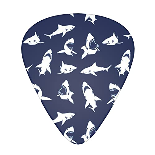 Lot de 12 médiators tendance et durables avec motif requin pour guitare électrique et basse - Les Beatles, Paul McCartney, John Lennon, RIngo Starr, George Harrison Lot de 12 médiators tendance et durables avec motif requin pour guitare électrique et basse