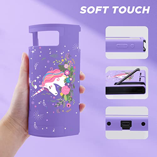 Coque licorne Nintendo Switch violette homicozy avec étui rigide - 7