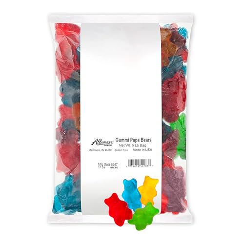 Albanese World's Best Large Gummi Papa Bears | 5lbs of Fruit Bulk Candy - image 1