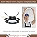 Awclub Black Goof Trim Ring for 2.5 Inch Recessed Cans Downlights for Ceiling Light Fixtures, 5 Pack 3-Inch Inner Diameter, 4.7-Inch Outer Diameter, Steel Construction
