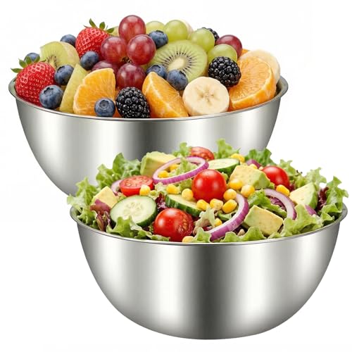 Set de 2 Tazones Mezcladores de Acero Inoxidable 2.22 Qt miniatura 1