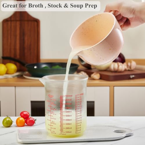 Image of Ackers BORO3.3 Borosilicate Glass Measuring Cup with V-Spout, 1000 ml
