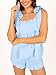 Sotimoon Womens Summer 2 Piece Short Sets Sleeveless Ruffle Trim Top and Shorts Cotton Pajamas Set