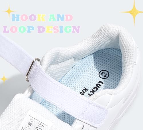 LUCKY STEP Kid's Glitter Walking Shoes Shiny Sparkly Sequins Fashion Sneakers Hook and Loop Athletic Unisex-Child Casual Running for Children/Boys/Girls4