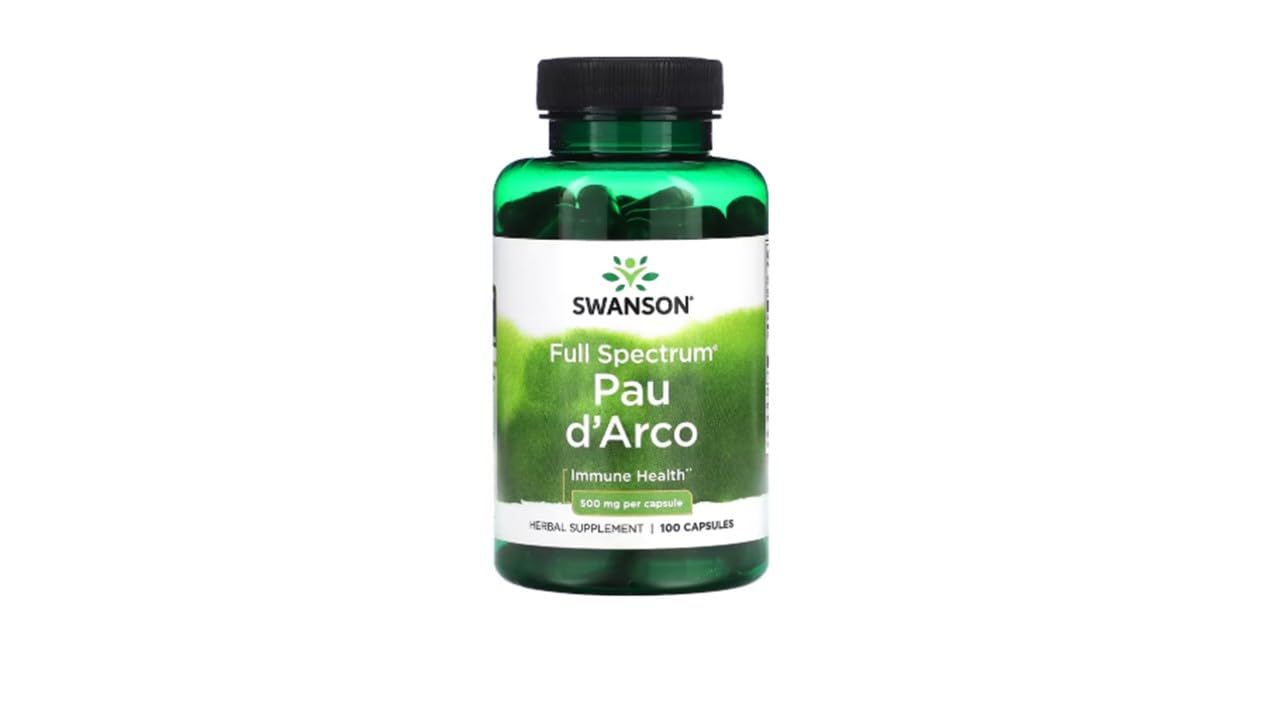 Swanson PAU d'Arco 500 Milligrams 100 Capsules