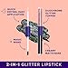 UNICORN SNOT Quiet Riot Glitter Lip Duo | 2-in-1 Set: Matte Lipstick & Plastic-Free Glitter | 0.15oz Black Lipstick & 0.16oz Gloss, Chasm