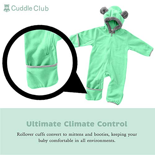 Fleece Baby Bunting Bodysuit – Infant One Piece Kids Hooded Romper Outerwear Toddler Jacket #TOP1