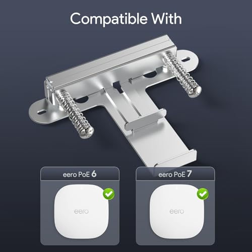 Image of Eero PoE 7 & 6 T-Bar Ceiling Mount, Aluminum Tool-Free WiFi AP Bracket | T-Bar Ceiling Mount for Eero PoE 7 & PoE 6 Wi-Fi Access Point, Tool-Free Installation, WiFi AP Mount for Office, Warehouse