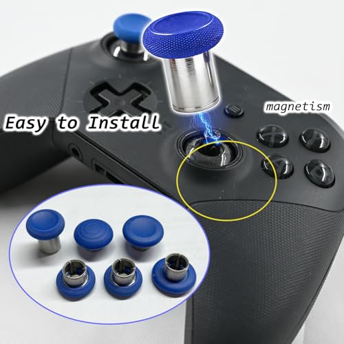 Image of 6 in 1 Metal Magnetic Thumbsticks for Xbox Elite Series 2 Controller,Blue