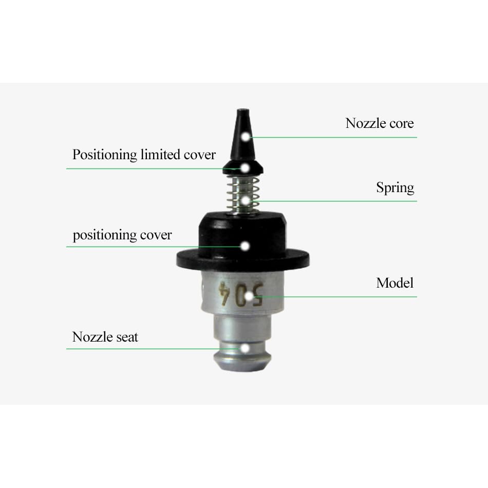 Yantinos Smt Machine Parts Nozzle 502 503 504 505 506 507 508 Black Reflector Disc Nozzle For Juki/smt Spare Parts/smt Nozzle Holder - Tool Parts - - (Specification: 504)