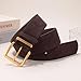 GOTOANT Wide Women Suede Leather Belt for Dresses Jeans Fashion Gold Buckle Ladies Waist Belts Square Buckle 1.9