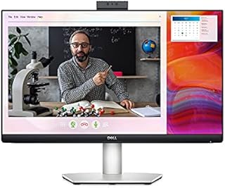 Dell S2422HZ 24-inch FHD 1920 x 1080 75Hz Video Conferencing Monitor, Pop-up Camera, Noise-Cancelling Dual Microphones, Dual 5W Speakers, USB-C connectivity, 16.7 Million Colors - Silver