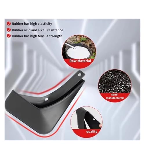 Guardabarros impermeables para Tesla Model X que evitan salpicaduras de barro 6