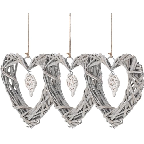 Operitacx Heart Wreath Hanging Decoration 8 Inch Heart-Shaped Pendant for Wedding Birthday Party Wall Hanging Ornament Home Wall Decor