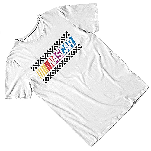 Nascar Vintage Daytona 500 Shirt Racing Mens Graphic T-Shirt (Checkered White, X-Large) #TOP2