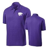 Sport Your Gear Kansas State Wildcats Lightweight Moisture-Wicking Breathable Team Spirit Performance Golf Polo Officially Licensed NCAA Apparel Graphite Heather Short Sleeve XL