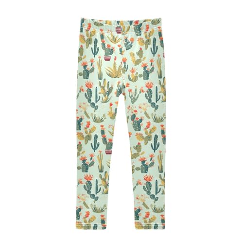 KLL Western Cactus Plant Plants Sage Girls Active Leggings Fashion Full Length Sweatpants Sports