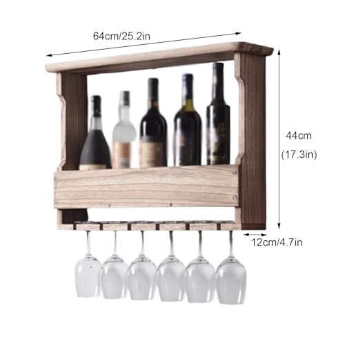 Soporte de vino de madera para pared miniatura 2
