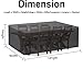 Abdeckung für Gartenmöbel, 165 x 145 x 80 cm (L x B x H), Abdeckung für Würfel-/Rechteck-Rattan-Sets, wasserdicht, winddicht, UV-beständig, strapazierfähiges 420D-Oxford-Gewebe, Abdeckung fü