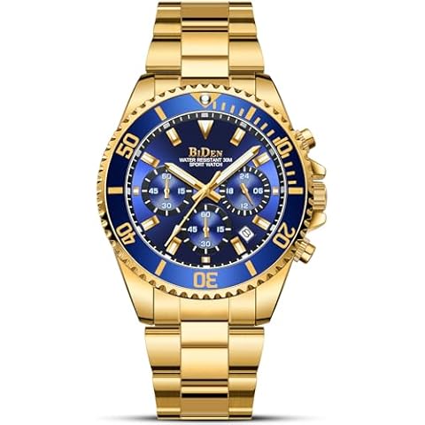 BIDEN Men's Multifunctional Quartz Watch Cover