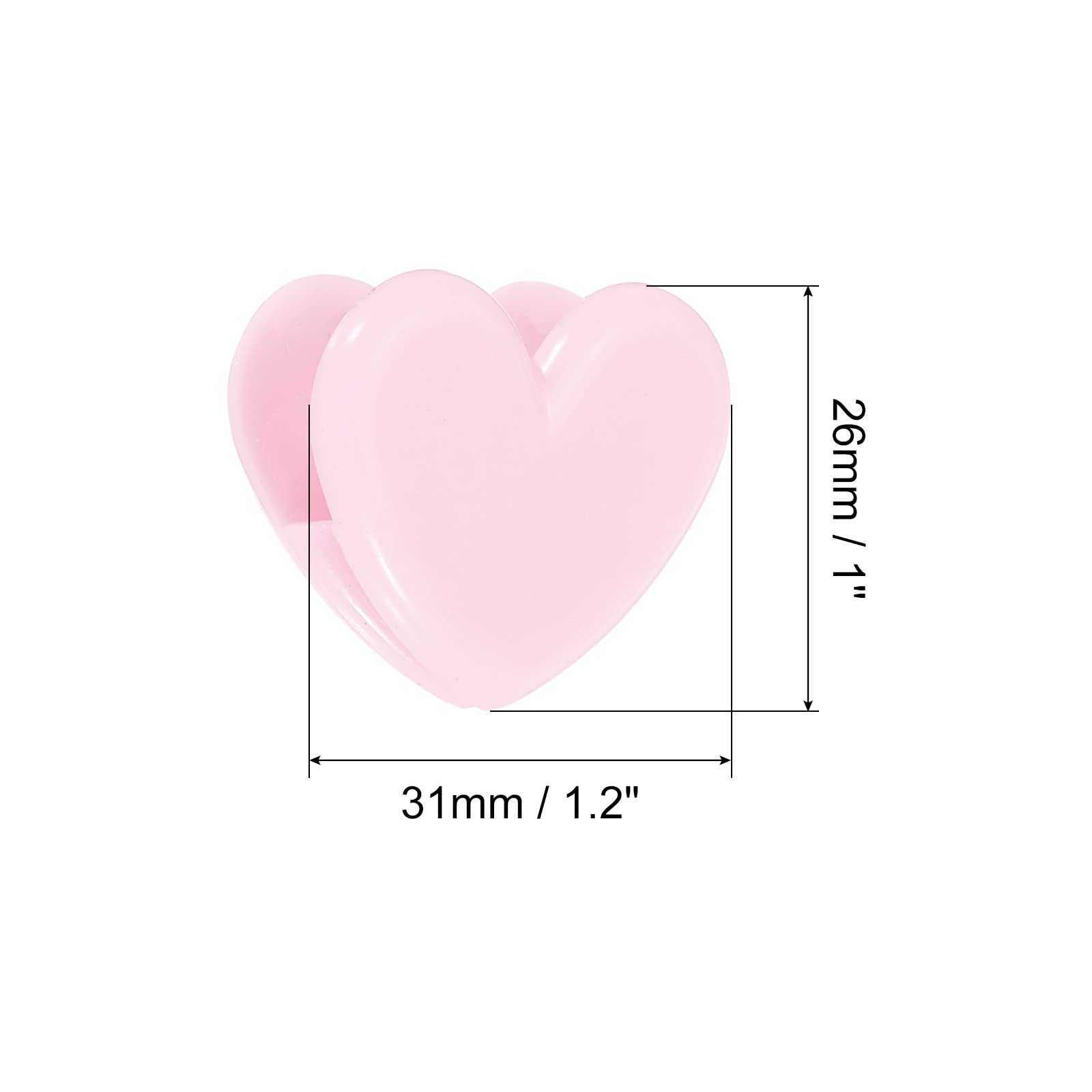 PATIKIL Paper and Bag Clips,10Pcs Heart Shape Bag Sealers Clamps Snacks Bag Clips for Coffee Office Photo Picture Pages Holder,Pink - Image 2