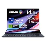 ASUS ノートパソコン Zenbook Pro 14 Duo OLED 14.5インチ 第13世代 Core i9-13900H メモリ32GB SSD1TB WPS Office搭載 Windows11 バッテリー駆動8.4時間 重量1.75kg 有機ELパネル GeForce RTX 4050 テックブラック UX8402VU-P1024W/A