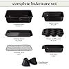 Country Kitchen Nonstick Stackable Bakeware Set - Deluxe Heavy Duty, Durable, Easy Release Baking Set, 8 Pcs, Black #2