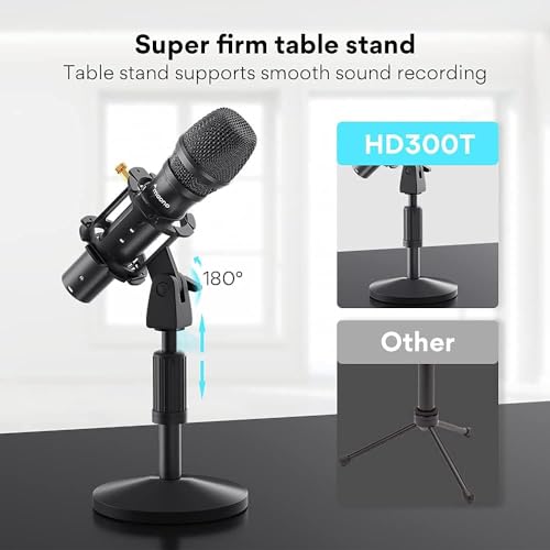 Image of MAONO USB /XLR Dynamic Microphone for PC Podcast Recording Studio Streaming | Computer Microphone with Volume Control, Headphones Jack, Shock Mount, Pop Filter, Compatible Mixers Audio Interfaces, HD300T
