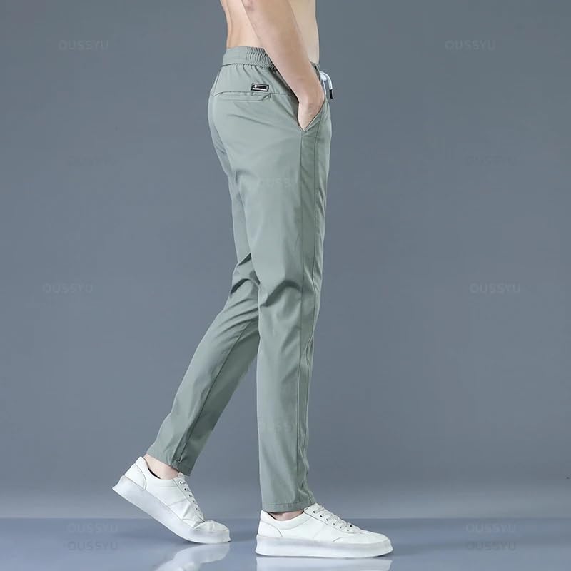 Men's Trousers Spring Summer Thin Solid Color Casual Work Pants4