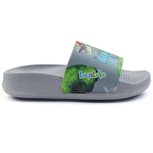 Image of Liberty Lucy & Luke CONNER-2E Casual Printed Slides Slipper For Kids With EVA Sole | Comfortable PU Outsole | Cushioned Footbed | Lightweight and Trendy Design | Stylish Footwear