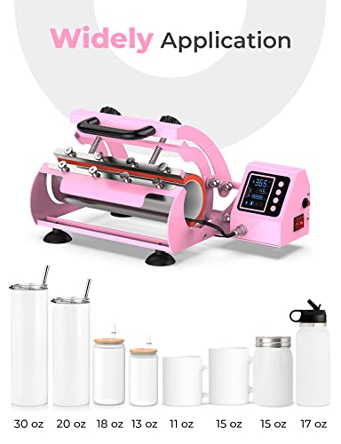 Enjoycolor PINK YJK Pro 20 And 30 Oz Tumbler Heat Press Machine, Tumbler Press Fits 16 Oz 20 Oz 30 Oz Tumblers, Mug Heat Press Diy Sublimation thumb #3