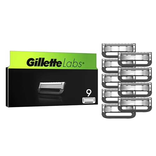 Gillette Labs Rasierklingen für Männer, 9 Ersatzklingen, Kompatibel mit allen GilletteLabs Rasierern (inkl.Heated Razor)