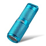 MecArmy X4S Aluminum Handheld Mini EDC Flashlight with Micro USB Charging, Portable Rechargeable Everyday Carry Keychain Torch, 130 lumens Outdoor Waterproof Lamp (Blue)