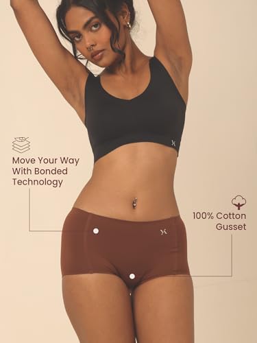 Image of Krvvy Airsoft Boyshorts | Women's High Coverage Mid-Rise Underwear with Four-Way Stretch | All Day Breathability | Lightweight & Seamless
