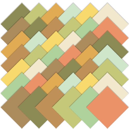 Moda Bella Solids Warm Charm Pack, 42 5-inch Cotton Fabric Squares