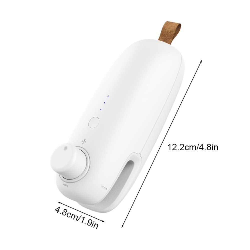 DONGKER Mini Scelleur,Scellant sous Vide Thermique Rechargeable par USB 2 en 1 Machine de Scellage Portable pour Sacs À Puces Sac en Plastique de Stockage de Nourriture