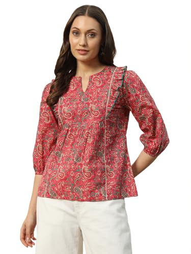 Image of FIORRA Women's Cotton Regular Fit Top