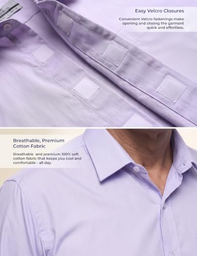Symbol Classic Men's Senior Formal Shirt (Purple, 40) Lilac - Image 7