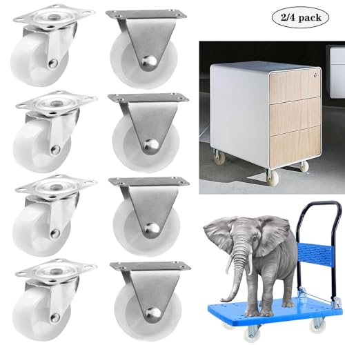 Roulettes pivotantes universelles fixes et robustes pour rangement maison - 3