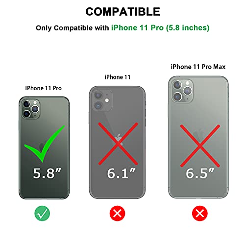 TENDLIN Coque Compatible avec iPhone 11 Pro (5.8 Pouces), Dos Rigide Mat Translucide Toucher Confortable Etui iPhone 11 Pro - Noir