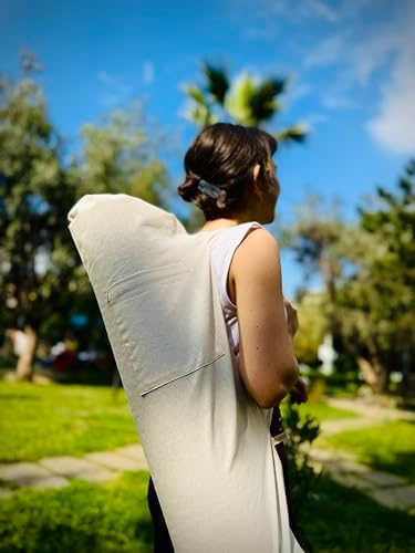 yofu yoga and food Mat Taşıma Çantası (8 mm uygun,%100 Ham Pamuk), Spor Çantası, Pilates Mat Çantası, Mat Çanta (Düz Baskısız) - Görsel 4