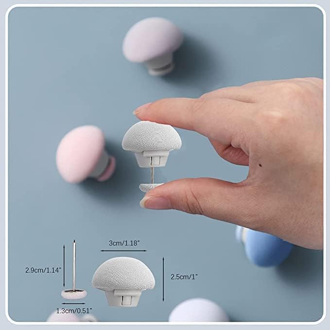 Krishivvaa Duvet Clips Mushroom Cover Pins Cotton Quilt Fixer Duvet Fasteners Grippers Anti-Movement Bed Quilt Clamps Sheet Quilt Holder Clips for Socks Curtains Quilt Cover (Pack of 6) 3