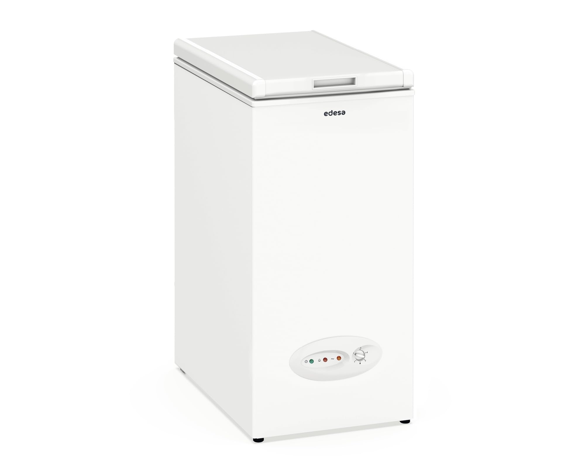 EDESA EZH-0611 congelatore orizzontale, altezza 0,84 m, termostato regolabile, facile pulizia, allarme integrato, basso livello sonoro, grande capacità 59 l, potenza 60 W, colore bianco